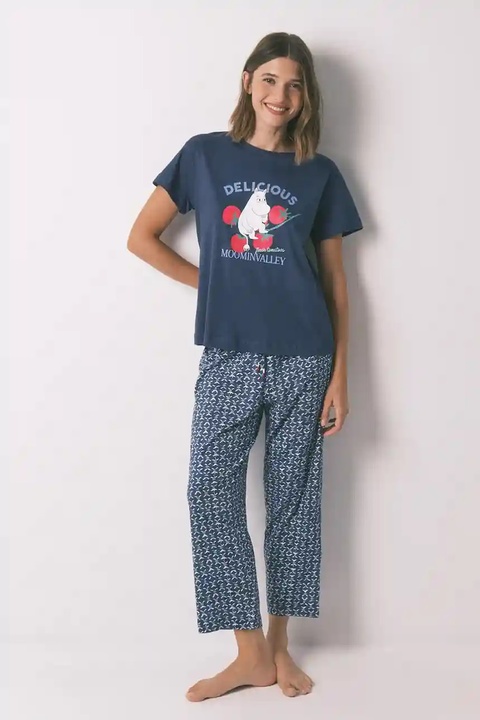 women'secret piżama bawełniana damska kolor granatowy bawełniana 3132101 - zdjęcie produktu nr 1