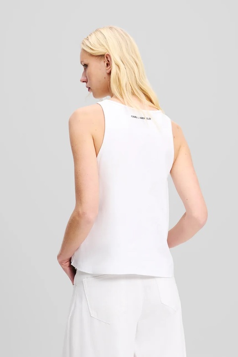 Karl Lagerfeld top bawełniany kolor biały A2W17066 - zdjęcie produktu nr 1