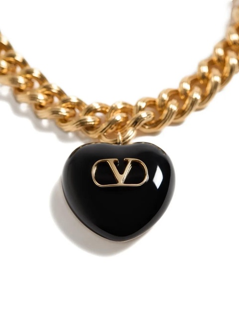 Valentino Garavani gold-tone chain bracelet with heart charm - zdjęcie produktu nr 2