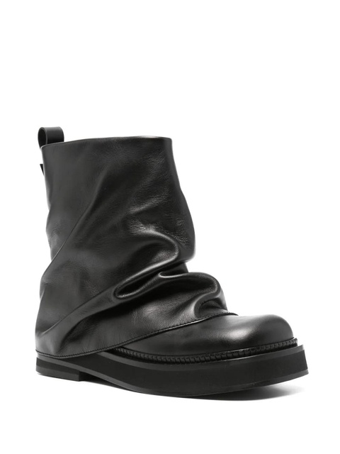 The Attico Robin leather ankle boots - Black - zdjęcie produktu nr 1
