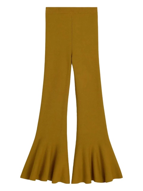 AMI Paris elasticated-waist flared trousers - Yellow - zdjęcie produktu nr 1