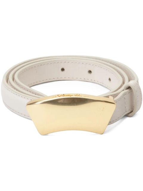 3.1 Phillip Lim ID leather belt - White - zdjęcie produktu nr 2