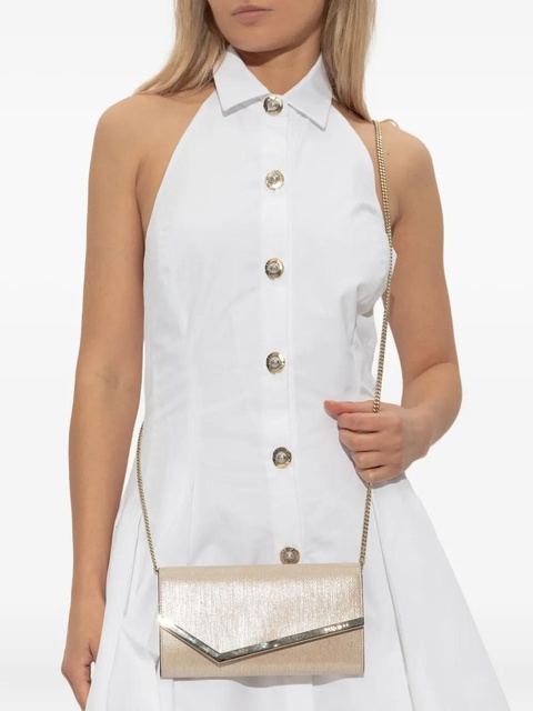 Jimmy Choo metallic-leather clutch bag - Neutrals - zdjęcie produktu nr 1