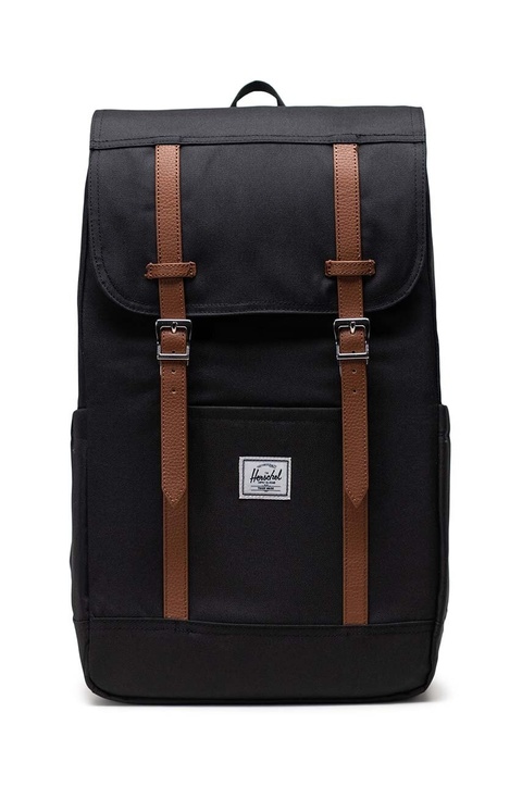 Herschel plecak Retreat™ kolor czarny duży gładki - zdjęcie produktu nr 1
