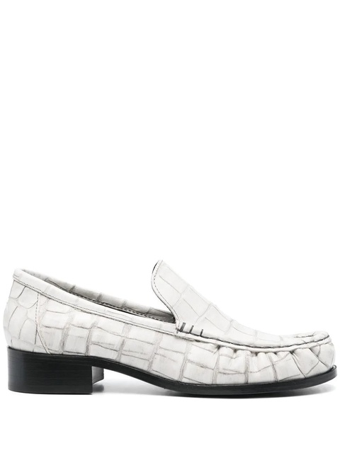 Acne Studios block-heel leather loafers - White - zdjęcie produktu nr 1