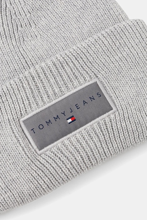 Tommy Jeans czapka bawełniana kolor szary AW0AW17913 - zdjęcie produktu nr 1