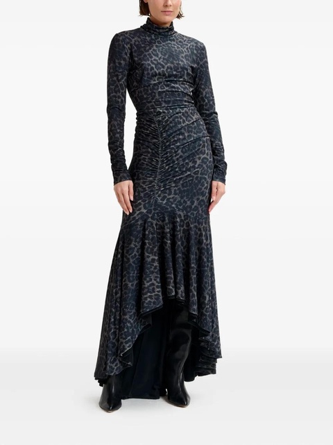 Essentiel Antwerp Ibys ruched asymmetric maxi dress - Black - zdjęcie produktu nr 1