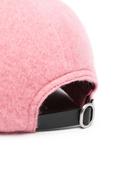 Jil Sander logo-embroidered brushed baseball cap - Pink - zdjęcie produktu nr 2