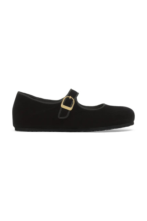 Birkenstock baleriny skórzane Santa Clarita kolor czarny 1030802 - zdjęcie produktu nr 2