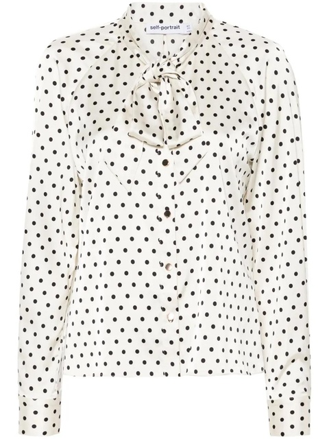 Self-Portrait polka-dot blouse - Neutrals - zdjęcie produktu nr 1