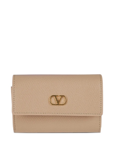 Valentino Garavani logo-plaque leather wallet - Neutrals - zdjęcie produktu nr 1