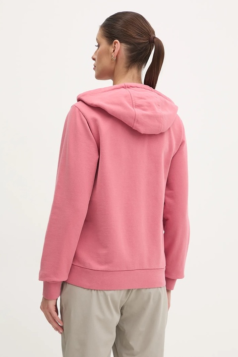Helly Hansen bluza bawełniana damska kolor różowy z kapturem melanżowa 34461 - zdjęcie produktu nr 2