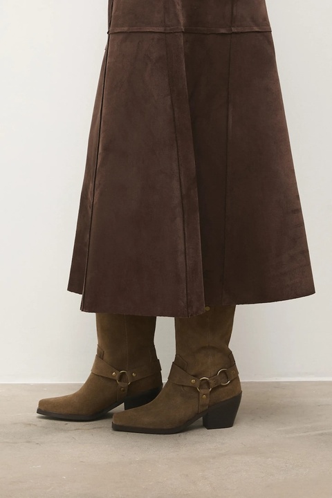 Answear.LAB kowbojki zamszowe kolor brązowy na słupku - zdjęcie produktu nr 1