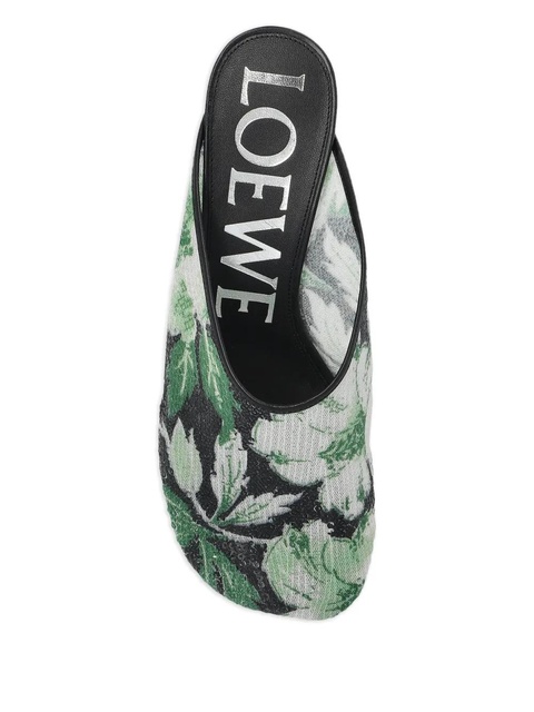 LOEWE 45mm floral-print mules - Black - zdjęcie produktu nr 2