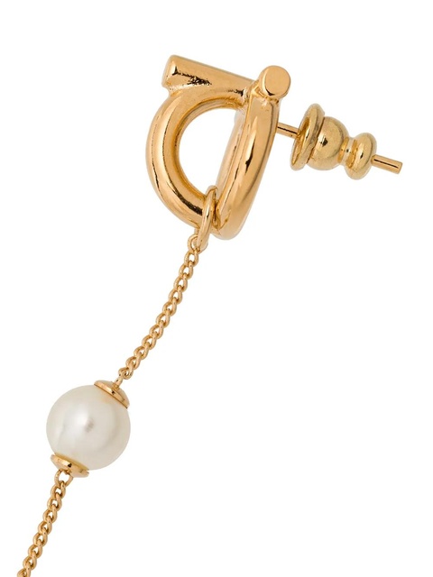 Ferragamo Gancini pearl-embellished drop earrings - Gold - zdjęcie produktu nr 1