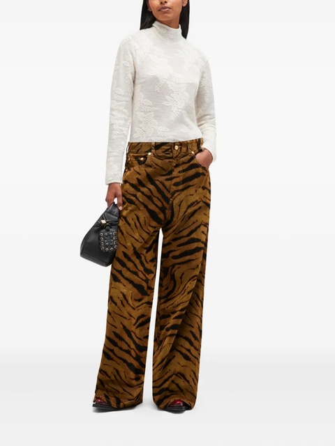 GANNI tiger-stripe jeans - Brown - zdjęcie produktu nr 1