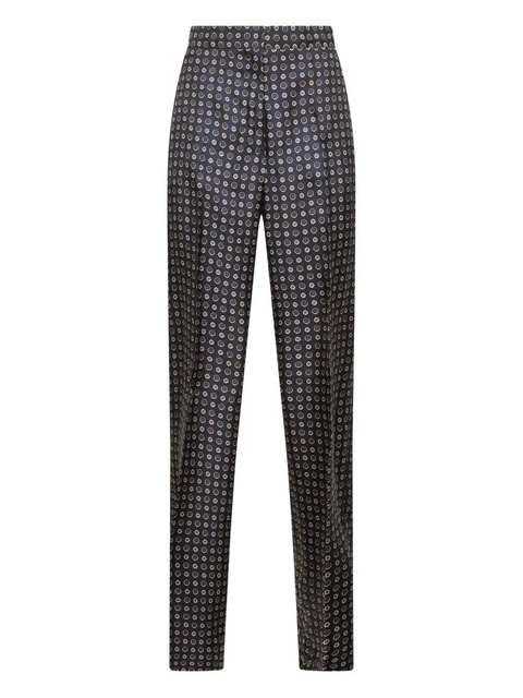 Max Mara geometric-print trousers - Blue - zdjęcie produktu nr 1