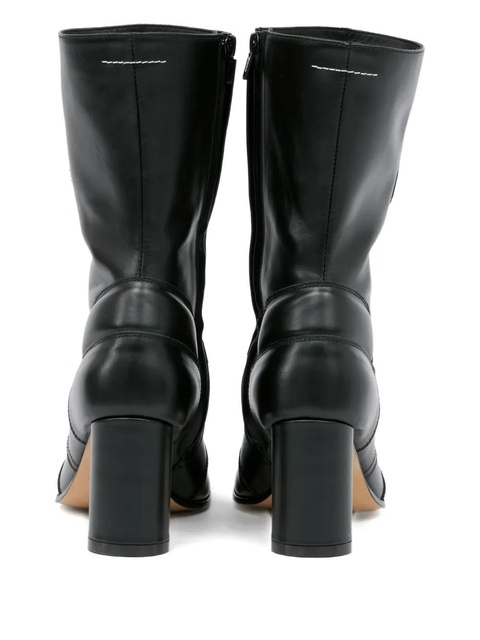 MM6 Maison Margiela leather ankle boots - Black - zdjęcie produktu nr 1
