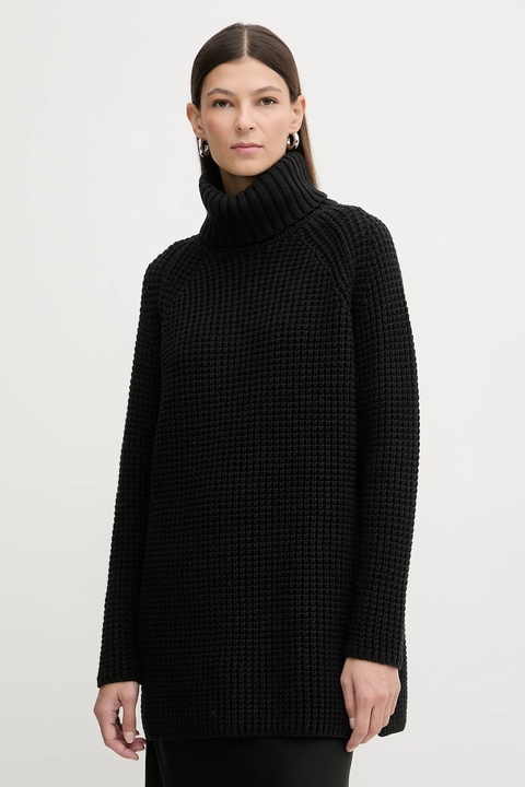 Marc O'Polo sweter damski kolor czarny ciepły z golfem 5000007659 - zdjęcie produktu nr 2