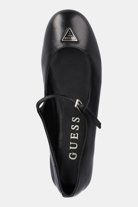 Guess baleriny skórzane KALIDA kolor czarny FLTKLD LEA02 - zdjęcie produktu nr 2