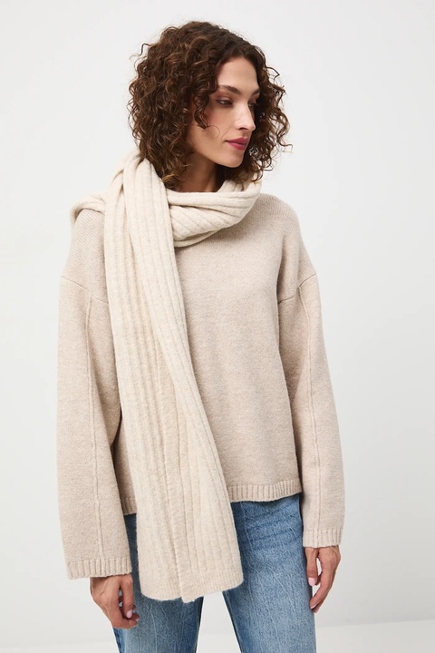 Medicine sweter damski kolor beżowy ciepły - zdjęcie produktu nr 2