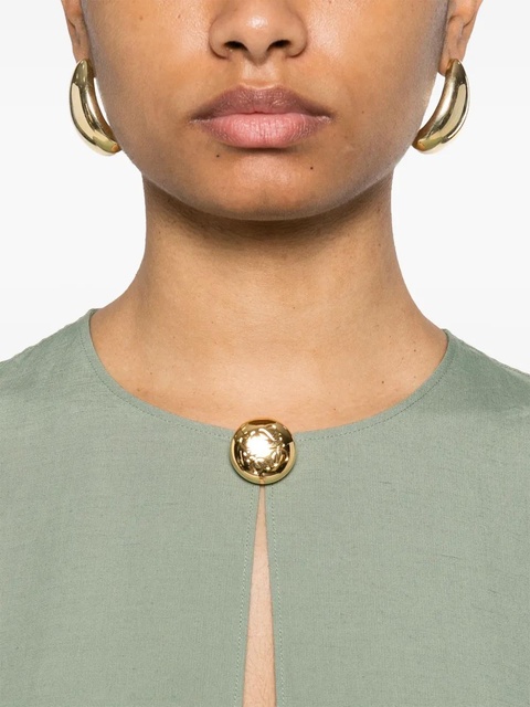 LOEWE logo-plaque mini dress - Green - zdjęcie produktu nr 2