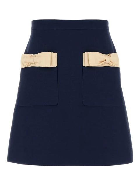 Valentino Garavani bow-pocket skirt - Blue - zdjęcie produktu nr 1