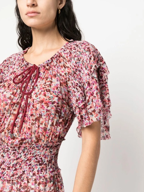 MARANT ÉTOILE Florise abstract-print dress - Red - zdjęcie produktu nr 2