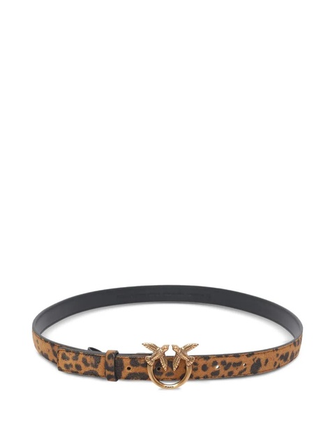 PINKO leopard-print love-birds belt - Brown - zdjęcie produktu nr 1