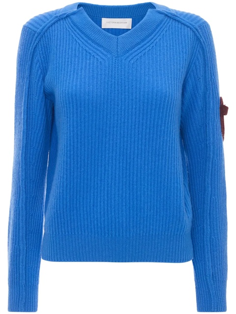 Victoria Beckham V-neck jumper - Blue - zdjęcie produktu nr 1