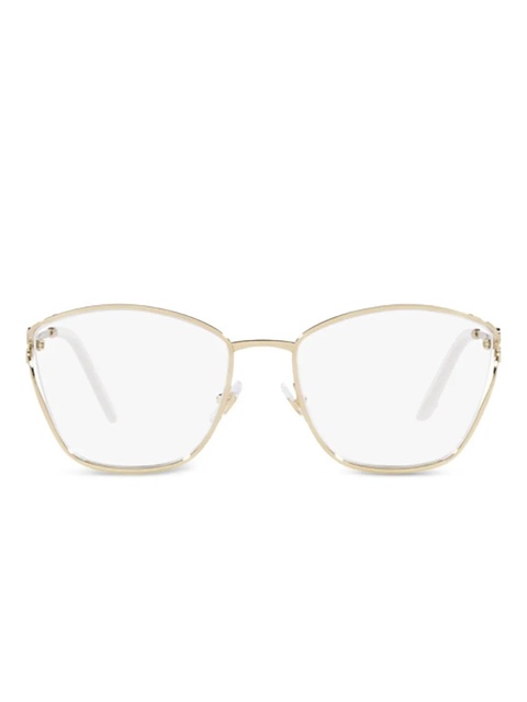 Miu Miu Eyewear geometric-frame glasses - Gold - zdjęcie produktu nr 2