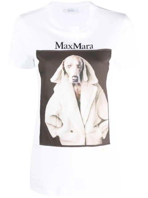 Max Mara logo-print cotton-jersey T-shirt - White - zdjęcie produktu nr 1