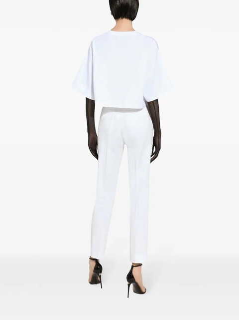 Dolce & Gabbana high-waisted gabardine trousers - White - zdjęcie produktu nr 2