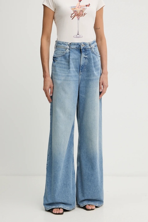 Guess jeansy damskie kolor niebieski W5BA3T D0742 - zdjęcie produktu nr 1