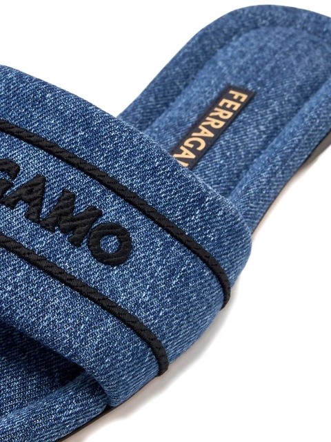 Ferragamo denim sandals - Blue - zdjęcie produktu nr 2