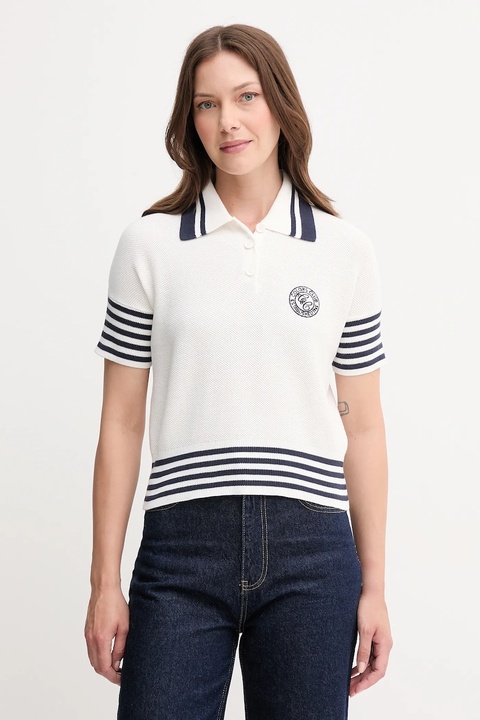 United Colors of Benetton sweter bawełniany damskie kolor beżowy lekki 1294E301D - zdjęcie produktu nr 1