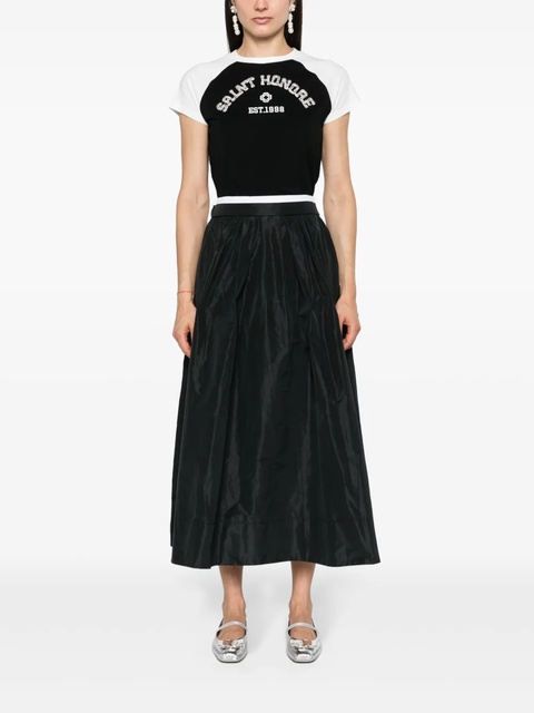 Maje contrast-waistband midi skirt - Black - zdjęcie produktu nr 2