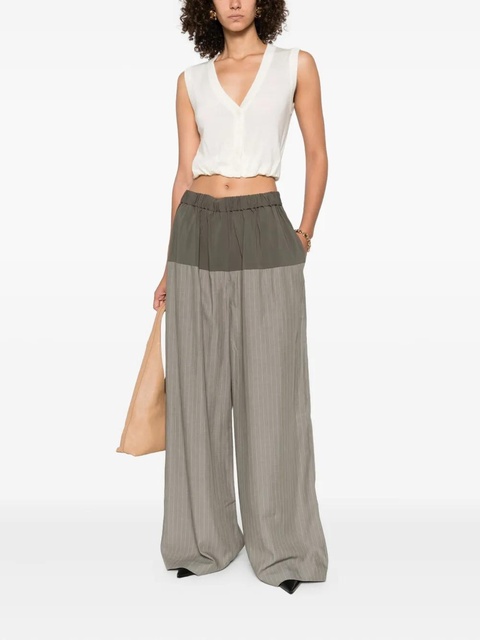 St. Agni pinstriped trousers - Green - zdjęcie produktu nr 2