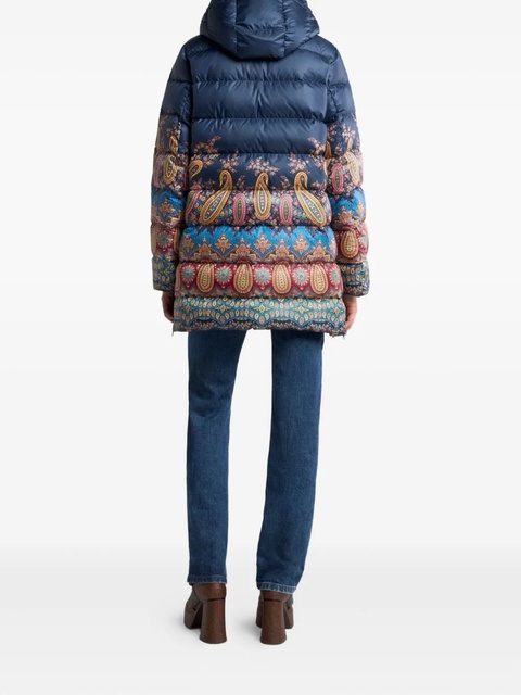 ETRO paisley-print hooded down coat - Blue - zdjęcie produktu nr 2