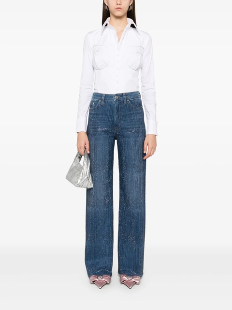 Maje rhinestone-embellished jeans - Blue - zdjęcie produktu nr 1