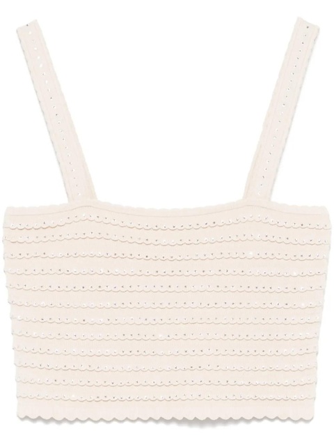 SANDRO sequined tank top - Neutrals - zdjęcie produktu nr 1