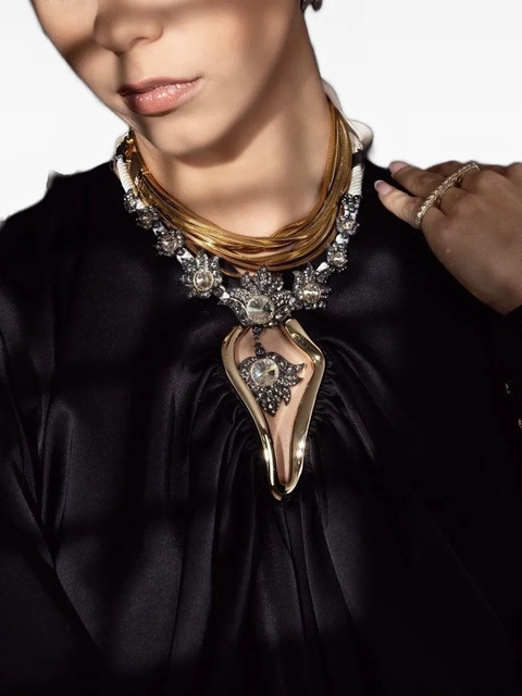 Lanvin yellow gold Art Deco necklace - zdjęcie produktu nr 2