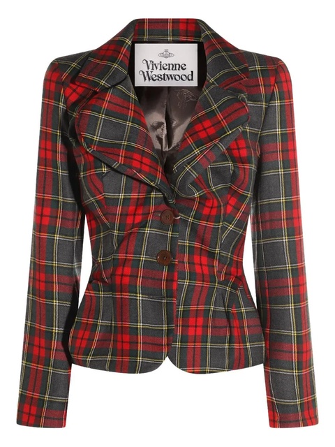 Vivienne Westwood tartan-patterned blazer - Red - zdjęcie produktu nr 1