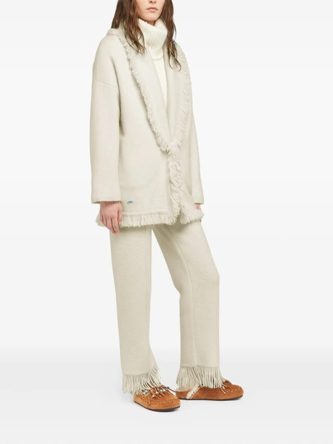 Alanui Finest fringed shawl-collar cardigan - White - zdjęcie produktu nr 2