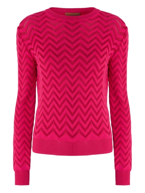 Missoni chevron crew-neck sweater - Pink - zdjęcie produktu nr 1