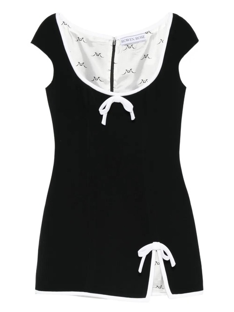 Rowen Rose bow-detail mini dress - Black - zdjęcie produktu nr 1