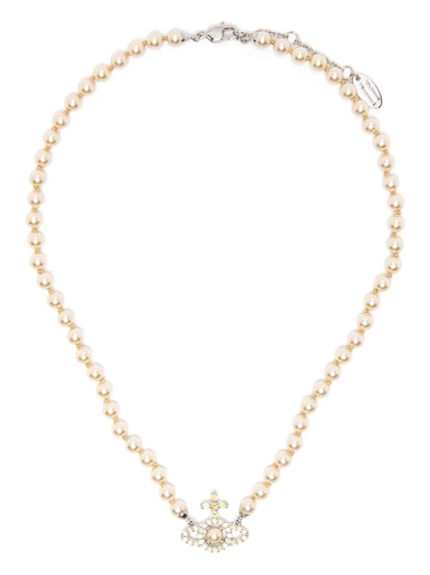Vivienne Westwood Olympia pearl stones necklace - Gold - zdjęcie produktu nr 1