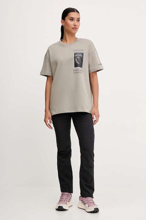 adidas TERREX t-shirt sportowy damski kolor beżowy KC2350 - zdjęcie produktu nr 2