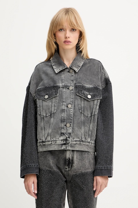Pinko kurtka jeansowa kolor szary 104644 A2W4 - zdjęcie produktu nr 1