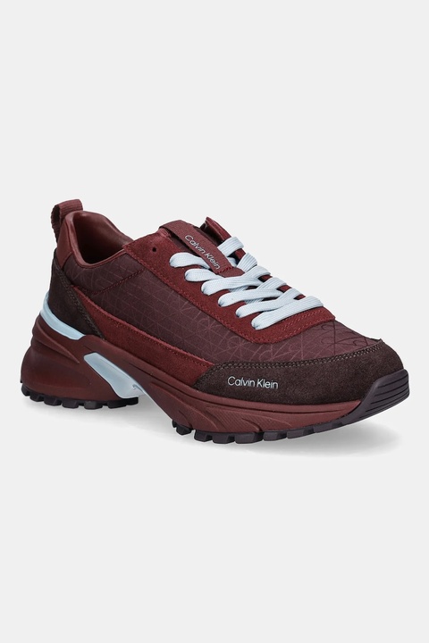 Calvin Klein sneakersy HIKE RUNNER CASUAL NY-SU AOP damskie kolor bordowy YW0YW01995 - zdjęcie produktu nr 1